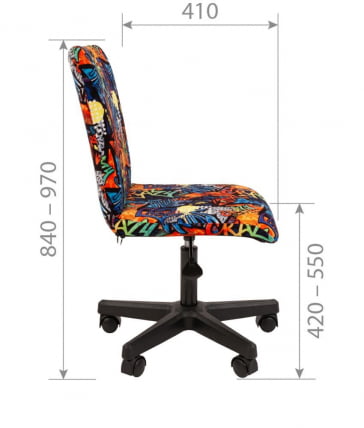 Детское кресло CХАИРМАН ТИН (КИДС) 109 черный пластик ГАМЕ / CHAIRMAN (KIDS) GAME_4