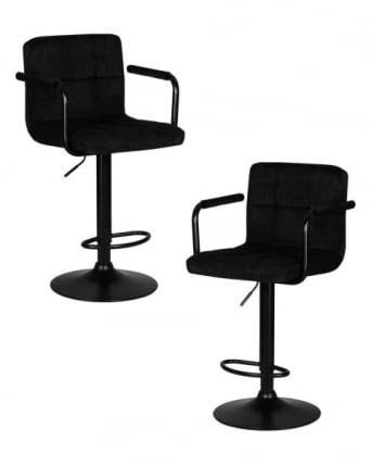 Стул барный ДОБРИН КРУГЕР АРМ БЛАCК (черный вельвет (ЛАР-Е2041-52)) 2 шт / DOBRIN KRUGER ARM BLACK (LAR-E2041-52))_0