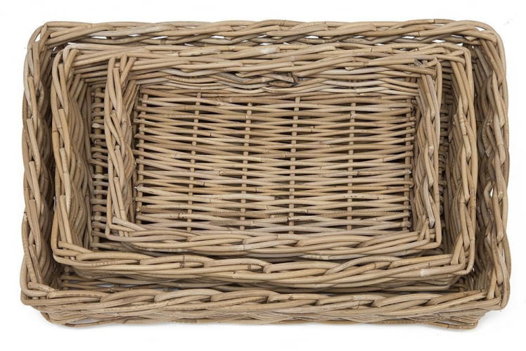 Корзина Secret De Maison Numbai (набор из 3 штук ) натуральный ротанг, 61*41*13/53*32*9/43*27*9 см, Натуральный Кубу / Natural Kubu_2