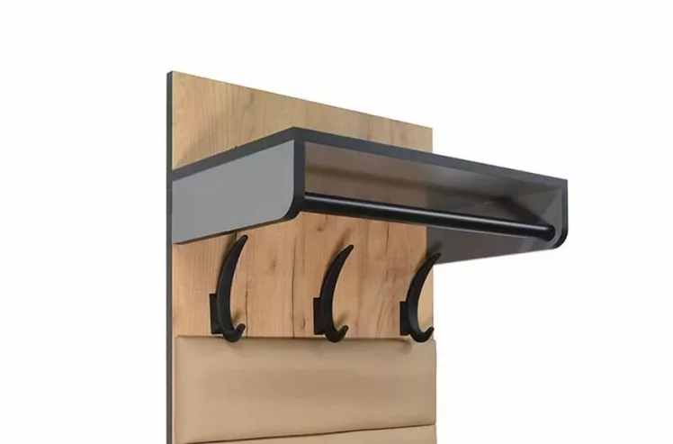 Вешало настенное Ольга-Лофт 6.1 Дуб Крафт золотой Темно-серый_2