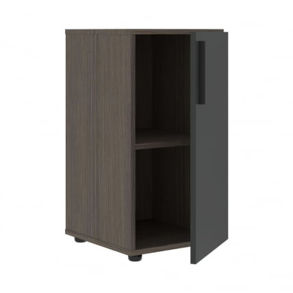 Шкаф-колонка с глухой малой дверью (правый) VELION VLCS 40.1 R Яшма черный Дуб Сильвер_1