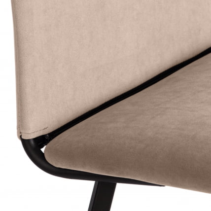 Стул обеденный La Rousse велюр, бежевый/черный, 7, 49х50х93_7