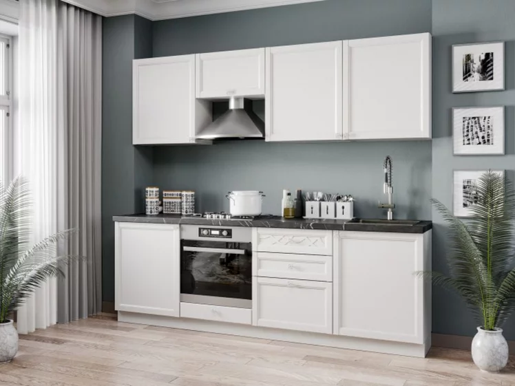 Тумба кухонная 600 с 3 ящиками ЛЮКС (4) Джулия ЛД 284.910.000.038 Белый_2