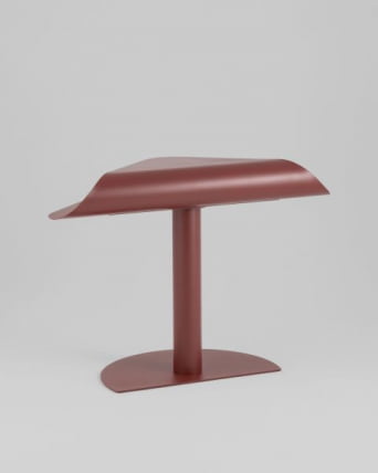 Журнальный столик Корнеа металл бордовый / Cornea_8