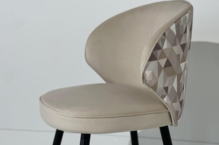 Стул Остин (пломбир (велюр)/черный)_6