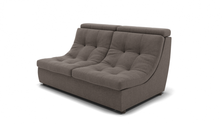 Диван Монако-1 (ЗР) Цвет фасада: Серо коричневый; Тип: Прямой; Материал фасада: Металл/Велюр_0