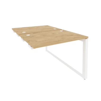 Стол-приставка двойной на О-образном м/к к опорым элем. ОНИКС О.МО-Д.СПР-1.7 Тиквуд Светлый/Белый / ONIX O.MO-D.SPR-1.7_0