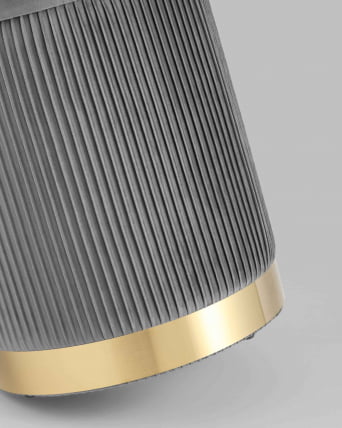 Пуф Шарлотта с ящиком велюр Серый_5