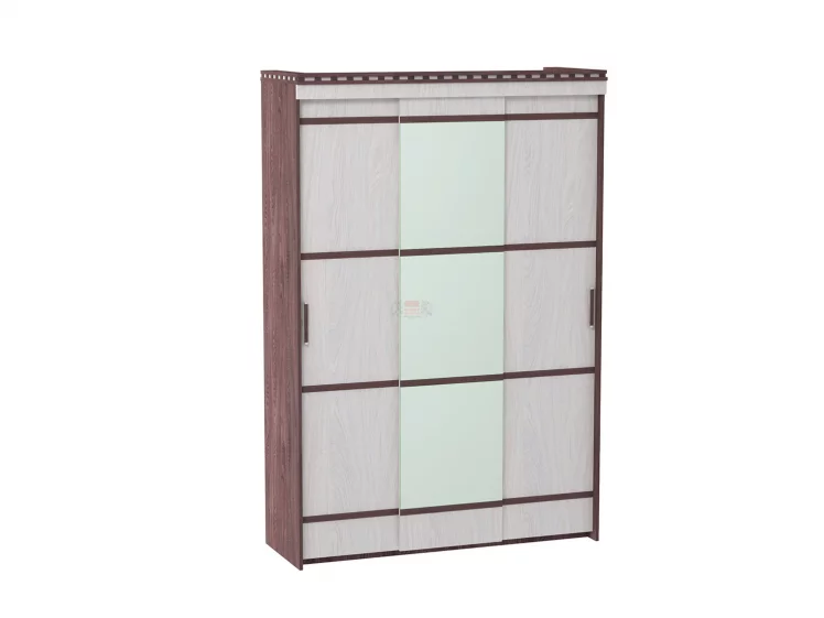 Шкаф купе 3-х дверный Ольга 13 Анкор темный/Анкор светлый_0