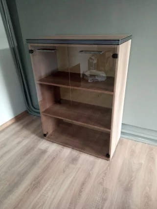 Шкаф со стеклянными дверьми и топом TMC 85.2 (Дуб Каньон)_2