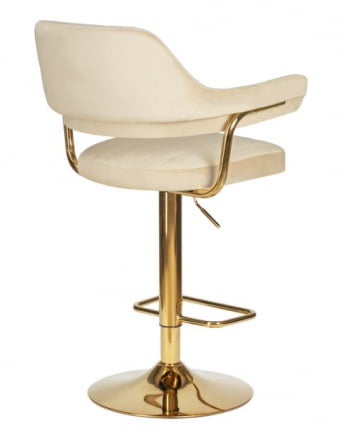 Стул барный ДОБРИН CХАРЛЙ ГОЛД (бежевый велюр (МДЖ9-10)) 2 шт / DOBRIN CHARLY GOLD (MJ9-10))_4
