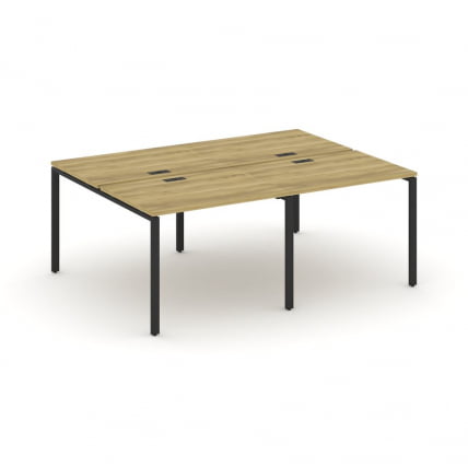 Рабочая станция двухсторонняя на 4 места CONCEPT CN.DRS-005 Дуб Винченцо Черный_0