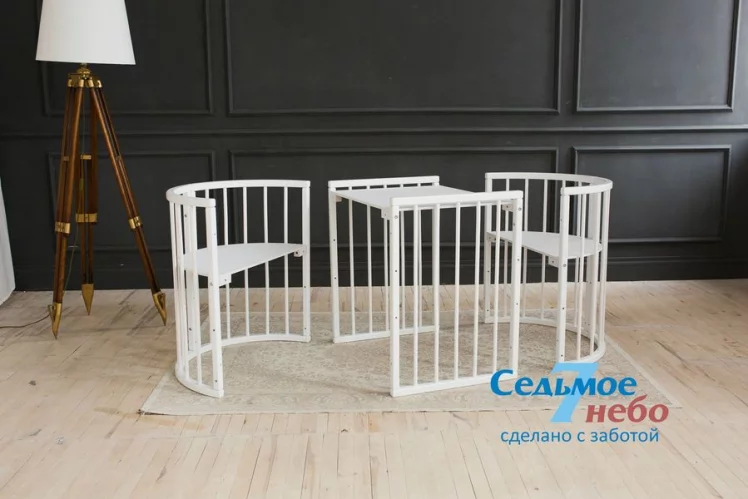 Кровать-трансформер 6-в-1 Merry Happy 01 Белая_4