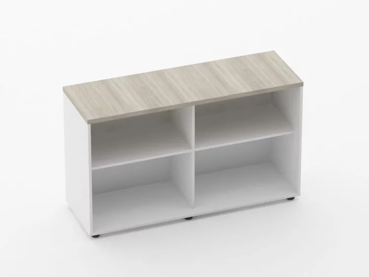 Тумба открытая Deka 9.01.125 Дуб Сантана светлый/Белый_0