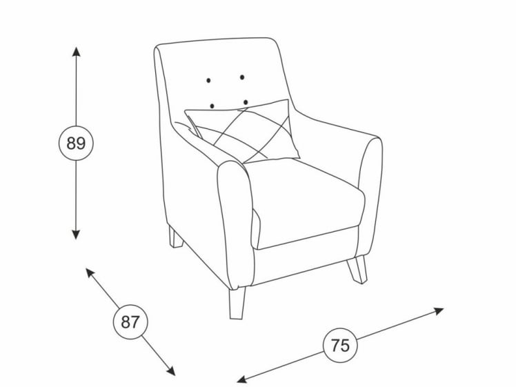 Кресло Френсис ТК 513 Офелия 10 Темно-серый Офелия 8 Светло-серый_1