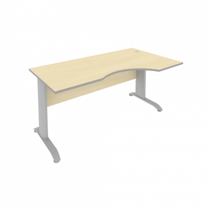 Стол криволинейный правый Riva ПЛ.СА-1 Пр Клен/Металлик_0