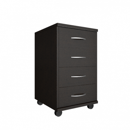 Тумба подкатная (4 ящика, с замком) Riva А.ТМ-4F Венге Цаво_0