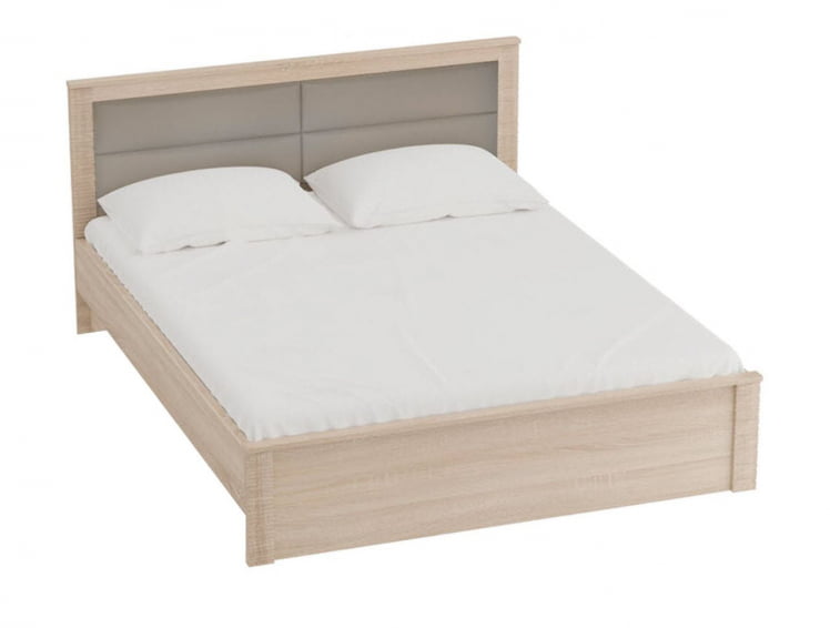 Кровать с основанием 1600 Элана №5 Дуб сонома/Ель карпатская_0