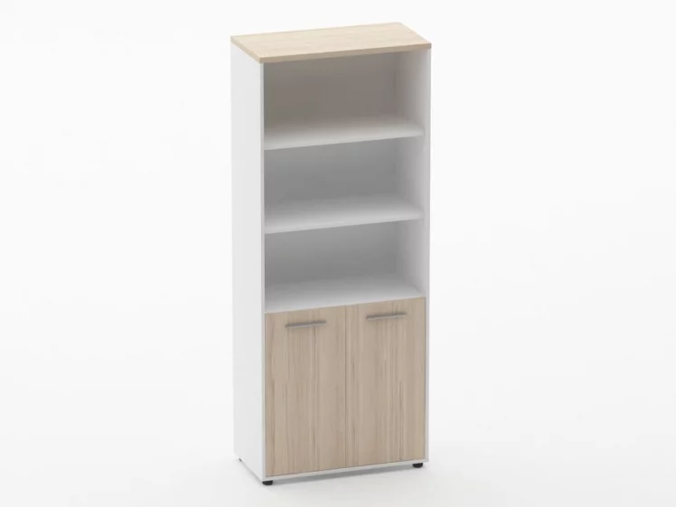 Шкаф 4 широкий верх открытый, низ закрытый Deka 10.19.111 Туя/Белый_0