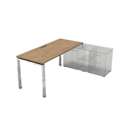 Стол рабочий, прямолинейный три опоры, правый GLOSS LINE НСТП-П.979 Teakwood_0