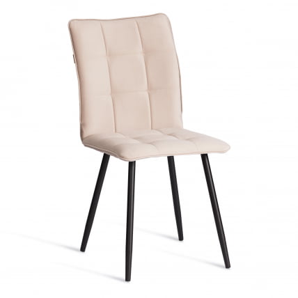 Стул обеденный Бари ЛТ, велюр, бежевый/черный, 7, 41х55х89 см / Bari LT,_0