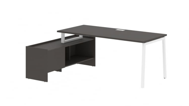 Стол с тумбой ЕДИС ЕЛCТ 19814 Мокко Белый / EDIS ELCT_0