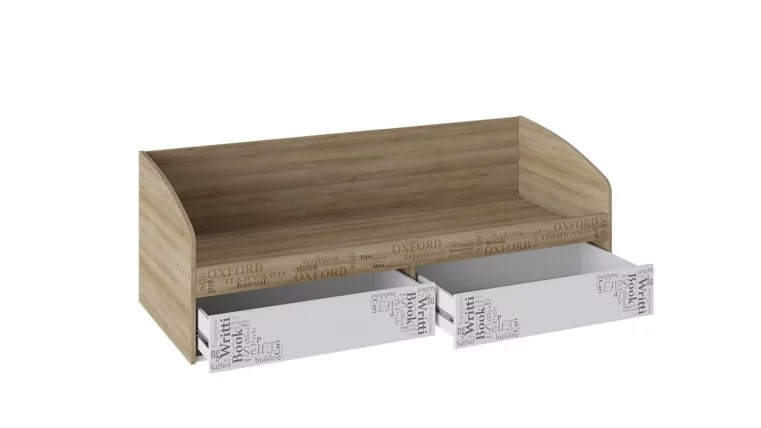 Кровать с 2 ящиками Оксфорд ТД-139.12.01 Ривьера Белый с рисунком_1