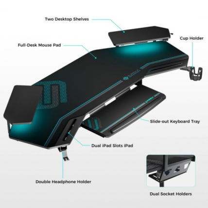 Стол для компьютера (для геймеров) Eureka AED-E70B-V4_7