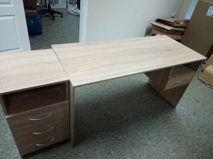 Стол письменный S-1400 (Дуб Cонома светлый) Стол письменный S-1400 (Дуб Cонома светлый)_1