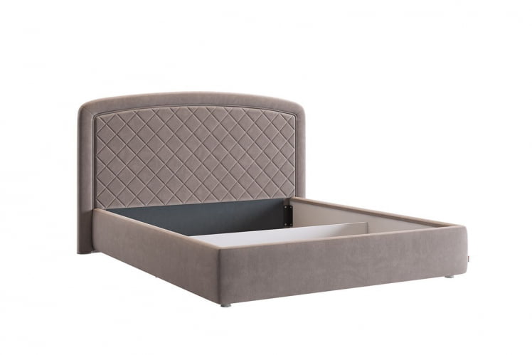 Кровать 1.6 Сильва 2 КМ1.6-18 какао (велюр) / KM1.6-18_1