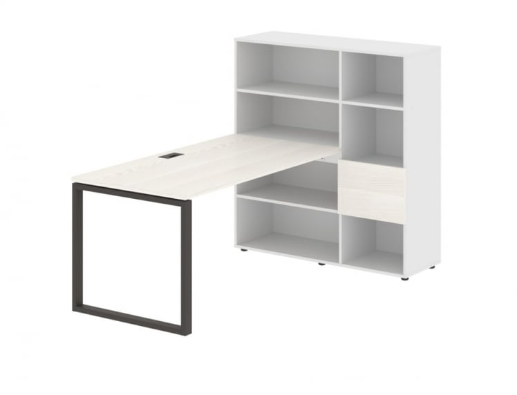 Рабочая станция EDIS EQRST 1215 Ясень Траун Мокко Белый_0