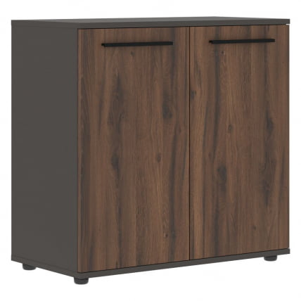 Шкаф с глухими малыми дверьми ЕДИС ЕЛCС 85.1 Дуб Денвер темный Черный Мокко / EDIS ELCS_0