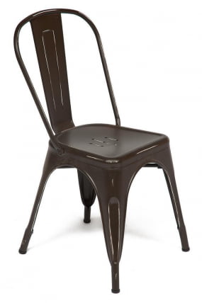 Стул LOFT CHAIR (mod. 012) металл, 45*35*85см, коричневый/brown vintage_0