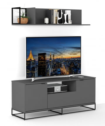 Полка навесная City большая графит_9