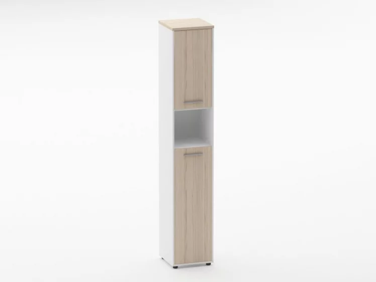 Шкаф 5 узкий закрытый, с нишей Deka 10.23.14Л Туя/Белый_0