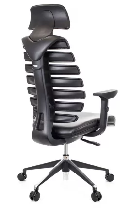 Эргономичное кресло Ergo Black экокожа Черный_3