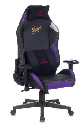 Геймерское кресло Zombie HERO JOKER PRO Черный-фиолетовый_0
