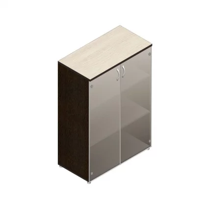 Шкаф для документов с тонированными стеклами Р.Шс-3СТ Венге/Дуб_0