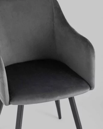 Стул Ника вращающийся велюр Серый_7