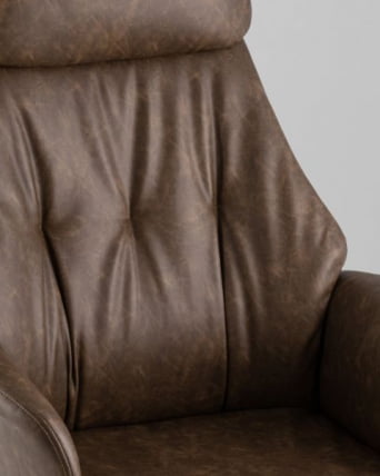 Кресло офисное ТопЧаирс Неома коричневый экокожа / TopChairs Neoma_6