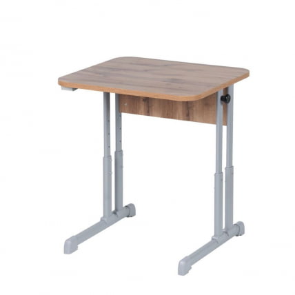Парта одноместная эргономичная (рост 3-7) Дуб Вотан/Металл Серый_1