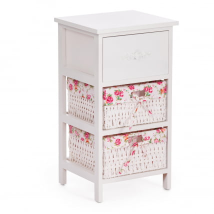 Тумба с 2 корзинами и ящиком Secret De Maison FANTASIE 3 ( mod. 4326 ) Белый_0