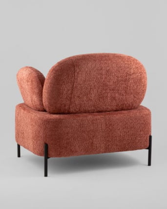 Кресло Кэнди ткань с подлокотниками букле коралловый_3