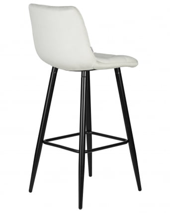 Стул барный DOBRIN NICOLE (черные матовые ножки, светло-серый велюр (108-52))_3