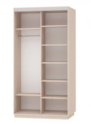 Шкаф-купе двухдверный Экспресс Дуо Комби 1200х2200h Дуб молочный_1