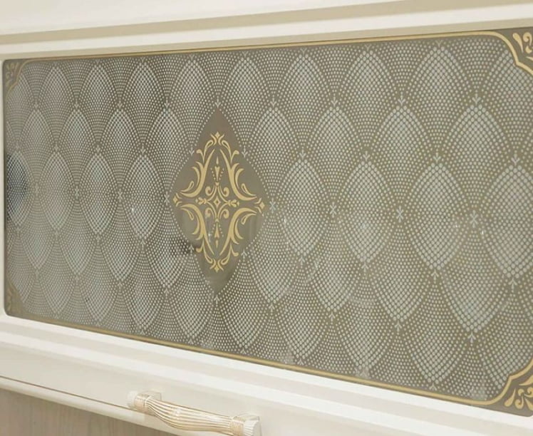 Шкаф-витрина кухонный (с системой плавного закрывания) Милана 23.09.1 Сосна Астрид/Ваниль_3