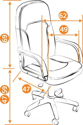 Кресло руководителя Parma Коричневый/Бронзовый_7