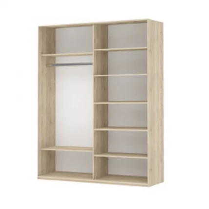 Шкаф-купе двухдверный Прайм 1200 ДСП/ДСП Белый снег_1