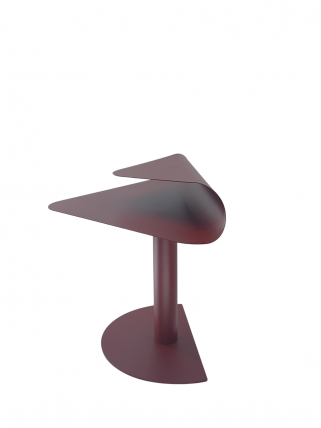 Журнальный столик Корнеа металл бордовый / Cornea_3