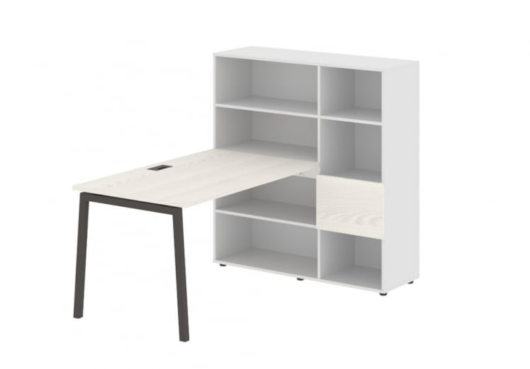 Рабочая станция ЕДИС ЕЛРСТ 1213 Ясень Траун Мокко Белый / EDIS ELRST_0